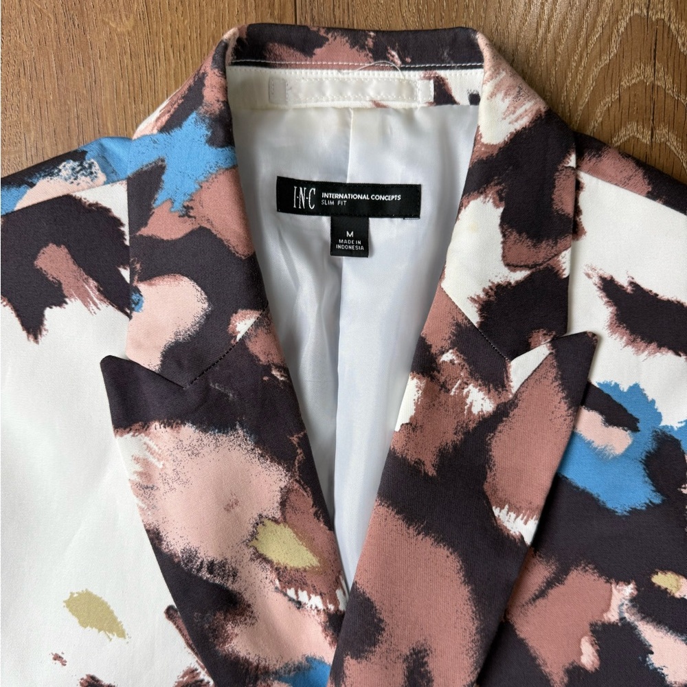 Abstract Patterned Double Breasted Blazer - image 2